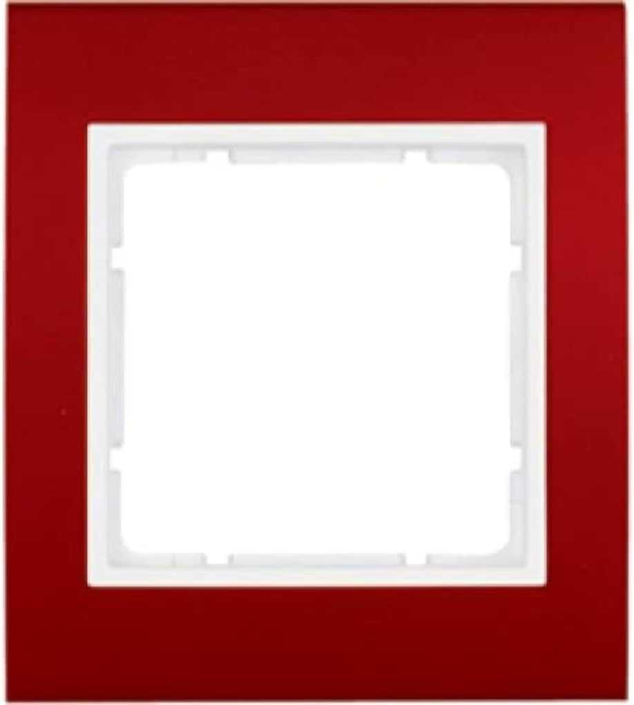 Berker 10113022 Rahmen 1fach B.3 Alu, rot/polarweiß Mesch Shop Berker 10113022 Rahmen 1fach B.3 Alu, rot/polarweiß Mesch Shop